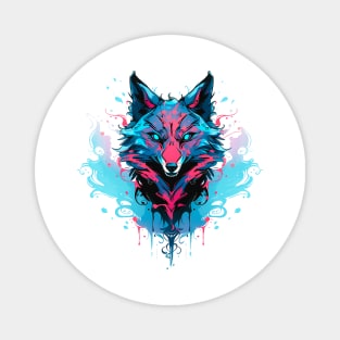 Howling at the Moon: Wolf Design Magnet